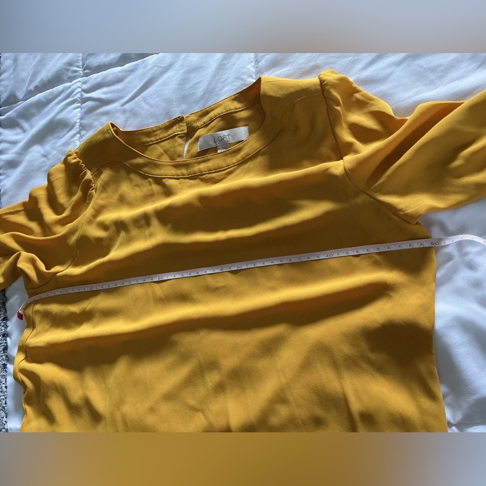 LOFT Women's Yellow Blouse - Picture 9 of 9